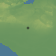 Shaded relief of the 58 km around Unión de Reyes, drawn from the GMTED2010 grid