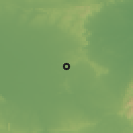 Shaded relief of the 58 km around Urbano Noris, drawn from the GMTED2010 grid