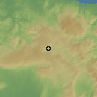 Shaded relief of the 58 km around Yateras, drawn from the GMTED2010 grid