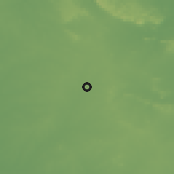 Shaded relief of the 58 km around Camagüey, drawn from the GMTED2010 grid