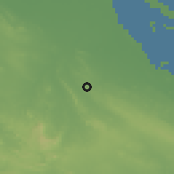 Shaded relief of the 58 km around Camajuaní, drawn from the GMTED2010 grid