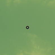 Shaded relief of the 58 km around Cauto Cristo, drawn from the GMTED2010 grid