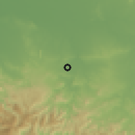 Shaded relief of the 58 km around Contramaestre, drawn from the GMTED2010 grid