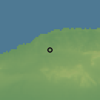 Shaded relief of the 58 km around Havanna, drawn from the GMTED2010 grid