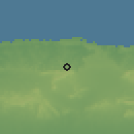 Shaded relief of the 58 km around Jaruco, drawn from the GMTED2010 grid