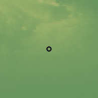 Shaded relief of the 58 km around Majagua, drawn from the GMTED2010 grid