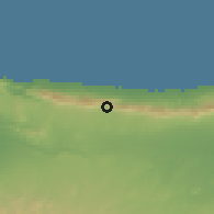 Shaded relief of the 55 km around Boğazköy, drawn from the GMTED2010 grid