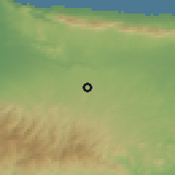 Shaded relief of the 55 km around Agioi Trimithias, drawn from the GMTED2010 grid