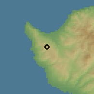 Shaded relief of the 55 km around Drouseia, drawn from the GMTED2010 grid