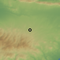 Shaded relief of the 55 km around Episkopeio, drawn from the GMTED2010 grid