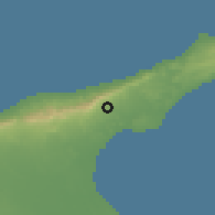 Shaded relief of the 55 km around Ergazi, drawn from the GMTED2010 grid