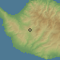 Shaded relief of the 55 km around Agios Dimitrianos, drawn from the GMTED2010 grid