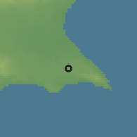 Shaded relief of the 55 km around Frenaros, drawn from the GMTED2010 grid