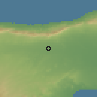 Shaded relief of the 55 km around Gökhan, drawn from the GMTED2010 grid