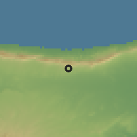 Shaded relief of the 55 km around Güngör, drawn from the GMTED2010 grid