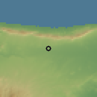Shaded relief of the 55 km around Hamitköy, drawn from the GMTED2010 grid