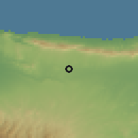 Shaded relief of the 55 km around Kanlıköy, drawn from the GMTED2010 grid