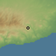 Shaded relief of the 55 km around Kato Lefkara, drawn from the GMTED2010 grid