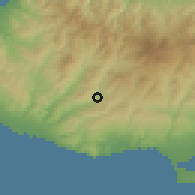 Shaded relief of the 55 km around Kidasi, drawn from the GMTED2010 grid