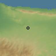 Shaded relief of the 55 km around Kokkinotrimithia, drawn from the GMTED2010 grid