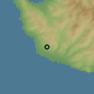 Shaded relief of the 55 km around Konia, drawn from the GMTED2010 grid