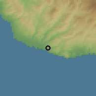 Shaded relief of the 55 km around Kouklia, drawn from the GMTED2010 grid