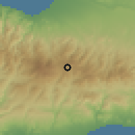 Shaded relief of the 55 km around Kyperounta, drawn from the GMTED2010 grid