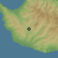 Shaded relief of the 55 km around Lemona, drawn from the GMTED2010 grid