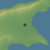 Shaded relief of the 55 km around Mutluyaka, drawn from the GMTED2010 grid