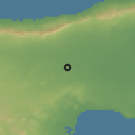 Shaded relief of the 55 km around Paşaköy, drawn from the GMTED2010 grid
