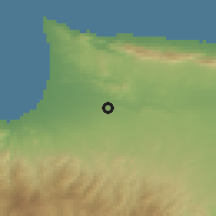 Shaded relief of the 55 km around Şahinler, drawn from the GMTED2010 grid