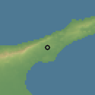 Shaded relief of the 55 km around Sazlıköy, drawn from the GMTED2010 grid