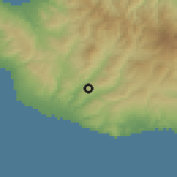 Shaded relief of the 55 km around Stavrokonnou, drawn from the GMTED2010 grid