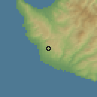 Shaded relief of the 55 km around Tremithousa, drawn from the GMTED2010 grid