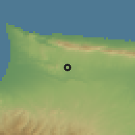 Shaded relief of the 55 km around Yılmazköy, drawn from the GMTED2010 grid