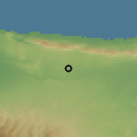 Shaded relief of the 55 km around Yuvacık, drawn from the GMTED2010 grid