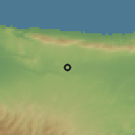 Shaded relief of the 55 km around Alayköy, drawn from the GMTED2010 grid