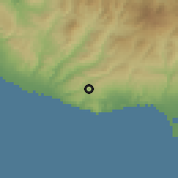 Shaded relief of the 55 km around Alektora, drawn from the GMTED2010 grid