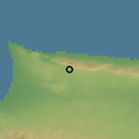 Shaded relief of the 55 km around Alemdağ, drawn from the GMTED2010 grid