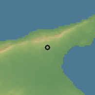 Shaded relief of the 55 km around Altınova, drawn from the GMTED2010 grid