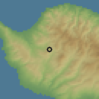 Shaded relief of the 55 km around Anadiou, drawn from the GMTED2010 grid