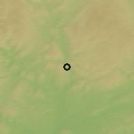 Shaded relief of the 50 km around Adamov, drawn from the GMTED2010 grid