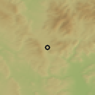 Shaded relief of the 50 km around Červená Voda, drawn from the GMTED2010 grid