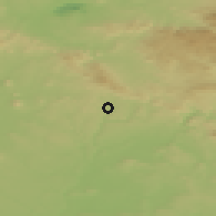 Shaded relief of the 49 km around Český Dub, drawn from the GMTED2010 grid