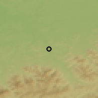 Shaded relief of the 50 km around Český Těšín, drawn from the GMTED2010 grid