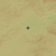 Shaded relief of the 50 km around Cheb, drawn from the GMTED2010 grid
