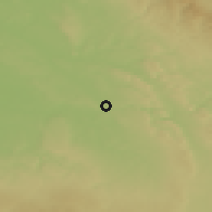 Shaded relief of the 50 km around Choceň, drawn from the GMTED2010 grid