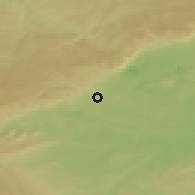 Shaded relief of the 49 km around Chomutov, drawn from the GMTED2010 grid