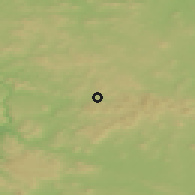 Shaded relief of the 49 km around Chřibská, drawn from the GMTED2010 grid