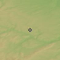 Shaded relief of the 50 km around Chyňava, drawn from the GMTED2010 grid
